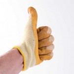 gloved hand